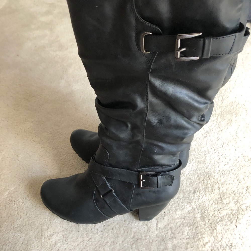 High Black Winter Boots